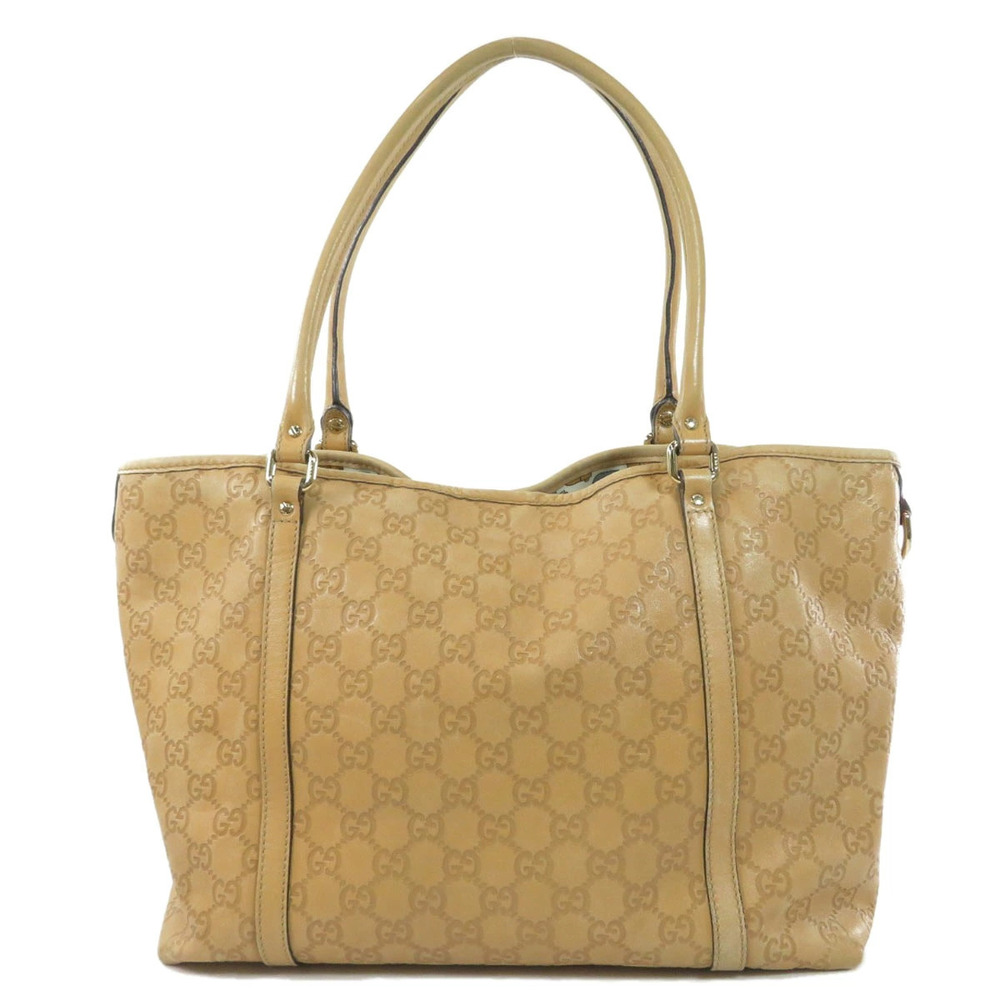 Gucci GG Shima Tote ssima Leather Bag Black